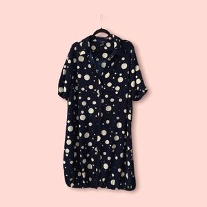 Alfani Blue & White Polka Dot Dress- Size 18